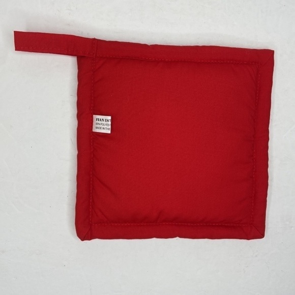 Hawaiian Tropical Leaf Textile Art Embroidered Pot Holder NWT - Picture 2 of 5